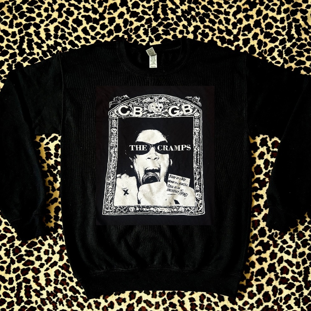 The Cramps  Vintage  CBGB Flyer Crewneck Sweater